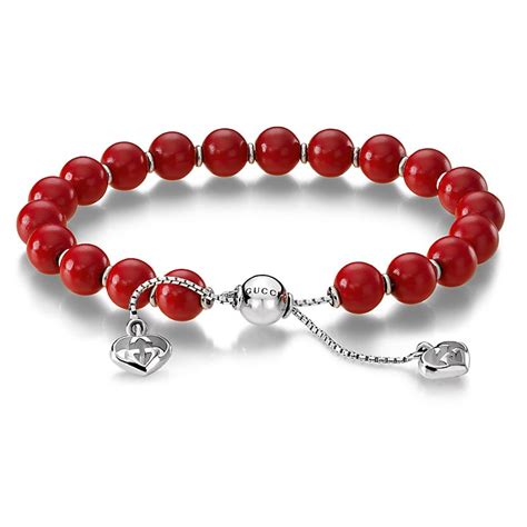 red beaded gucci bracelet|diamond bracelet Gucci.